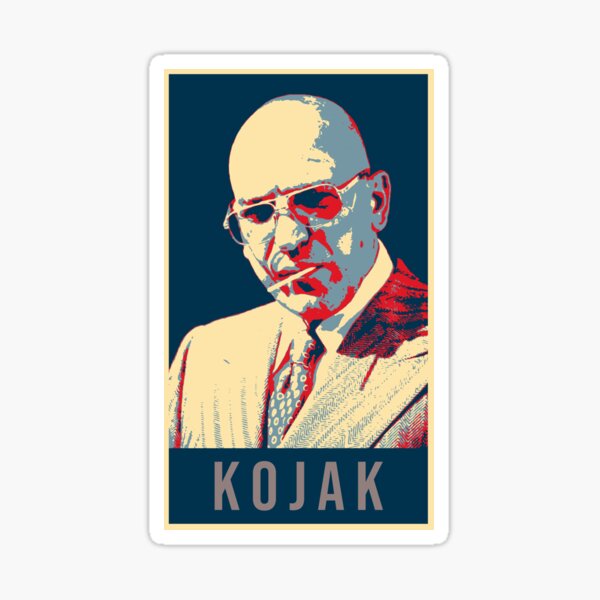 Illustration Pop Art Kojak Sticker For Sale By VikingZen Redbubble