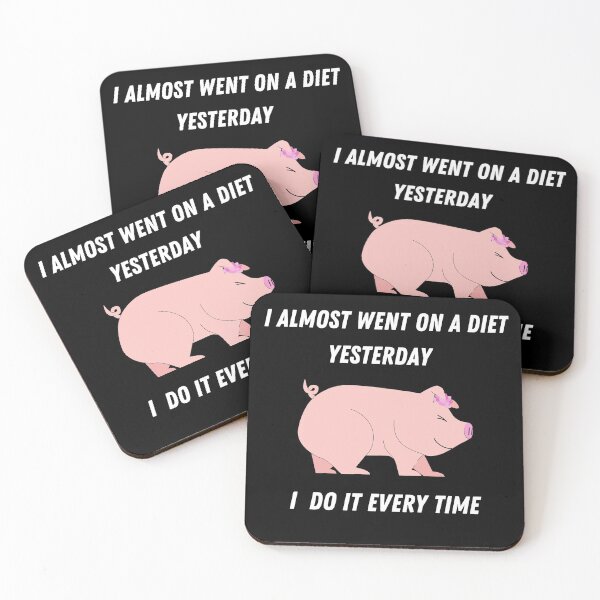 Item preview, I almost went on diet yesterday I do it every time (black) designed and sold by cute105.