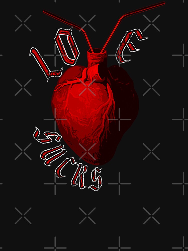 Love Sucks - Grunge Anti Valentines Heart by RabbitLair