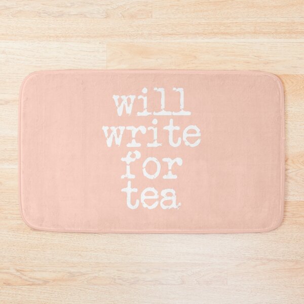 Item preview, will write for tea in white on peach blossom designed and sold by TeaRoseWriter.