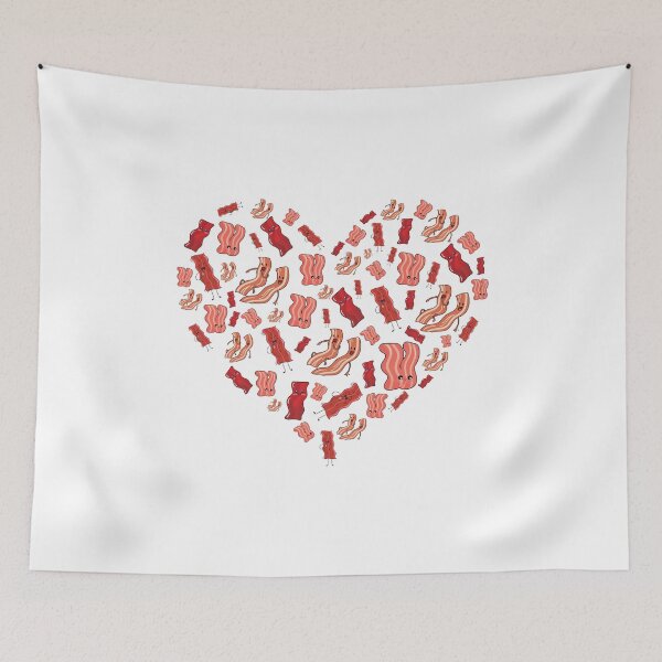 Item preview, Bacon Is My Valentine - Cute Bacons Heart Kawaii designed and sold by Scratches Tees.