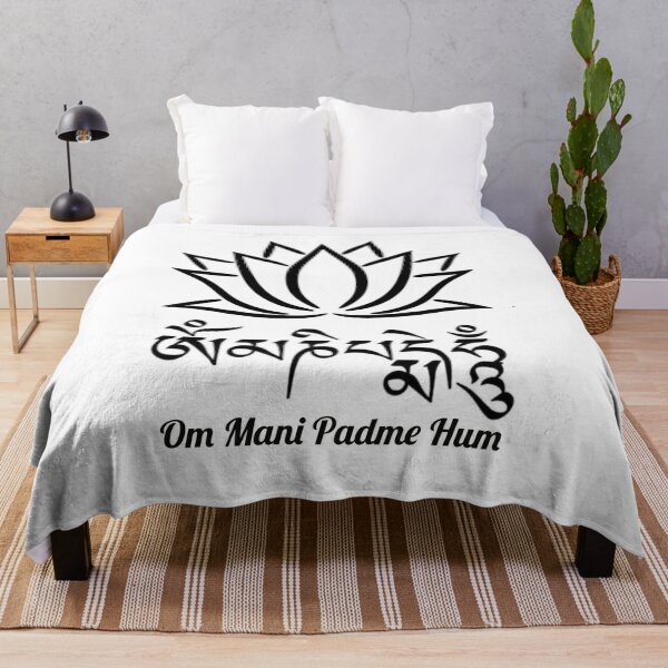 Item preview, Om Mani Padme Hum With Lotus designed and sold by thelotusmood.