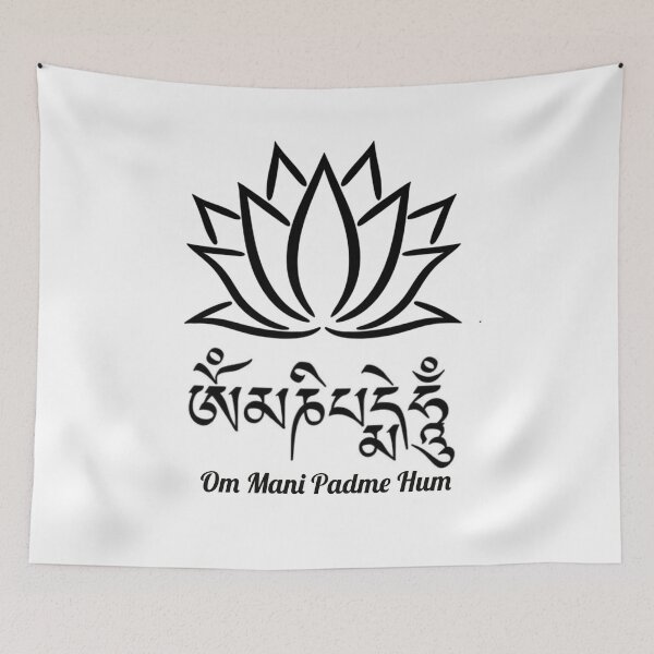 Item preview, Om Mani Padme Hum With Lotus designed and sold by thelotusmood.
