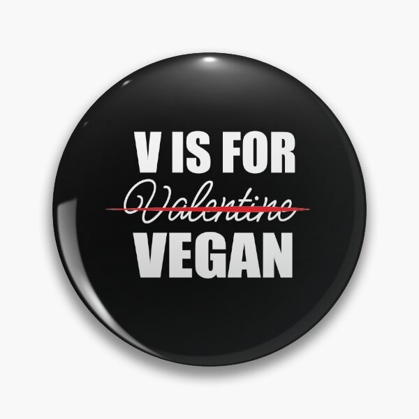 Item preview, V Is For Vegan - Valentine's Day - designed and sold by PrintBrint.