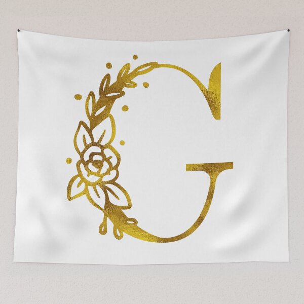Item preview, Gold Floral Monogram G designed and sold by Amy Olsen.