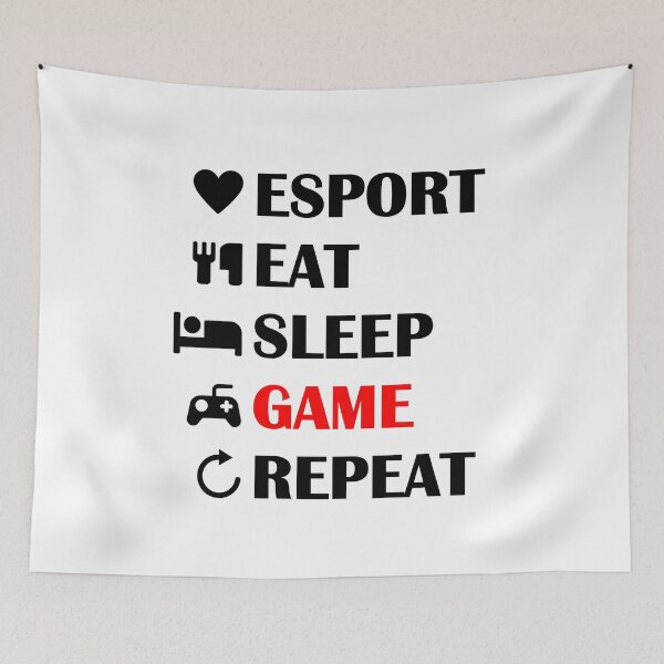 Item preview, ESPORTS EAT SLEEP GAME REPEAT  designed and sold by SlashyShop.