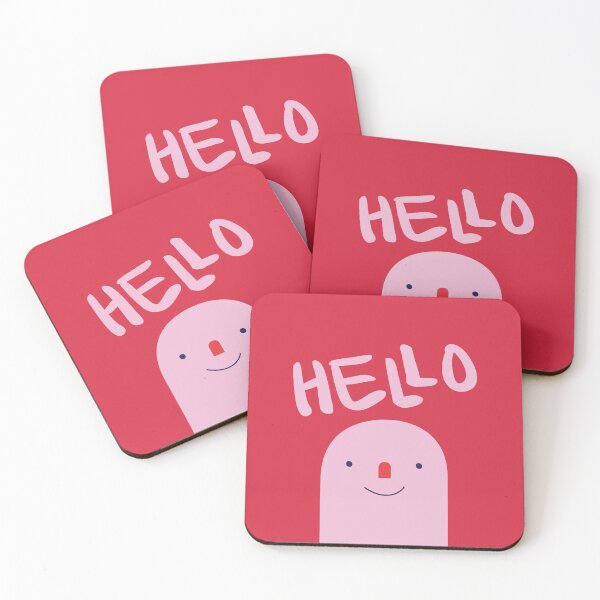 Item preview, Hey there! Pink and Red Hello designed and sold by LADYGOODMOOD.