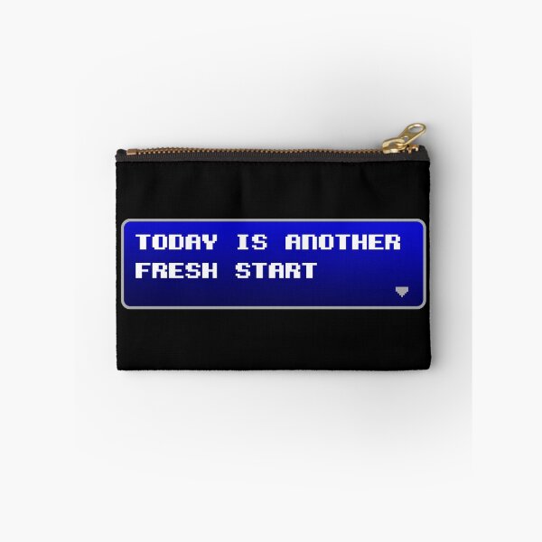 Item preview, Today Is Another Fresh Start – Retro RPG Video Game Dialogue Box designed and sold by The Green Corner.