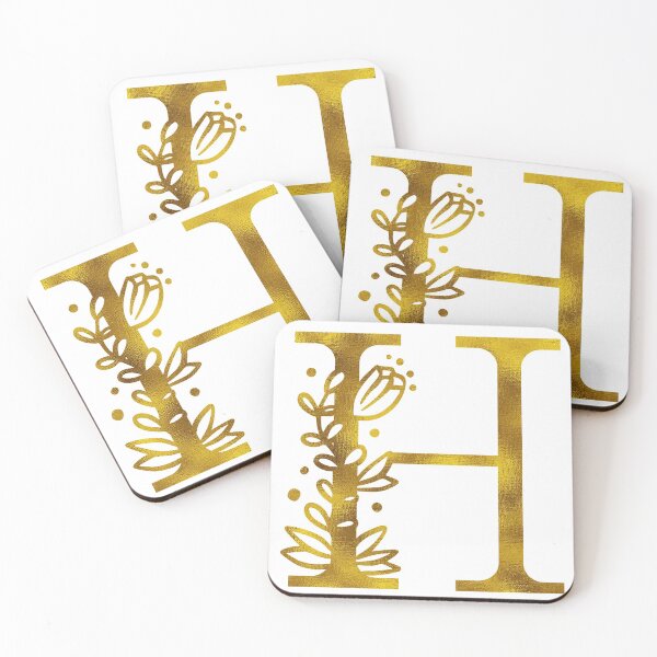 Item preview, Gold Floral Monogram H designed and sold by Amy Olsen.