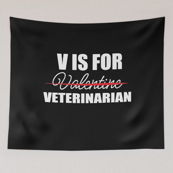 Item preview, V Is For Veterinarian - Valentine's Day - designed and sold by PrintBrint.