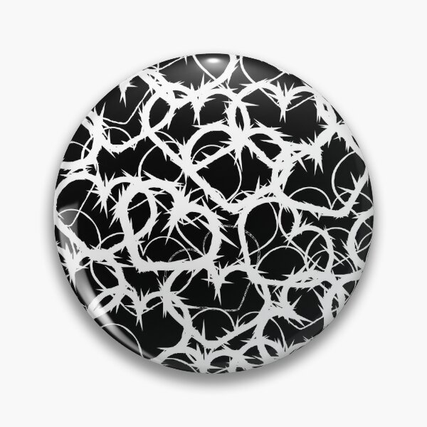 Item preview, Valentine's Love Black White Heart Jagged Razor Wire Abstract Pattern designed and sold by fingerbeans.