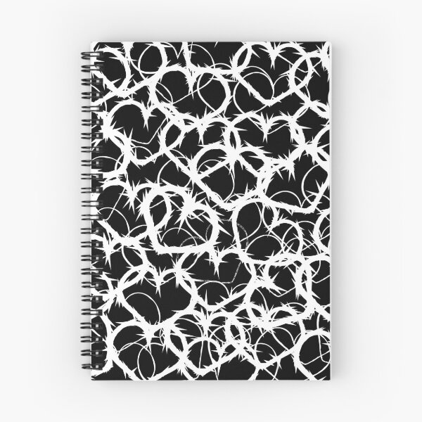 Item preview, Valentine's Love Black White Heart Jagged Razor Wire Abstract Pattern designed and sold by fingerbeans.