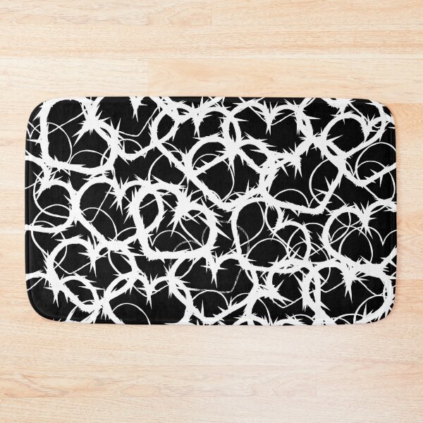 Item preview, Valentine's Love Black White Heart Jagged Razor Wire Abstract Pattern designed and sold by fingerbeans.