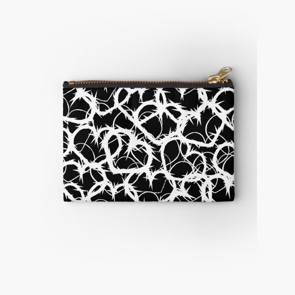 Item preview, Valentine's Love Black White Heart Jagged Razor Wire Abstract Pattern designed and sold by fingerbeans.