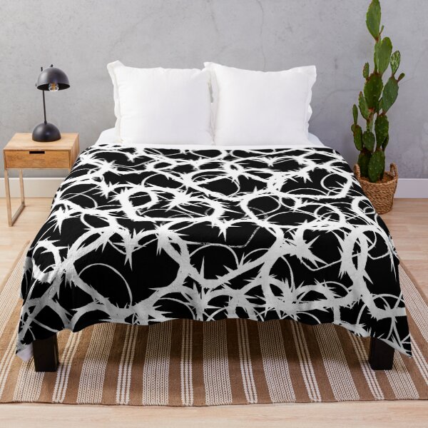 Item preview, Valentine's Love Black White Heart Jagged Razor Wire Abstract Pattern designed and sold by fingerbeans.