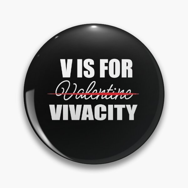 Item preview, V Is For Vivacity- Valentine's Day - designed and sold by PrintBrint.