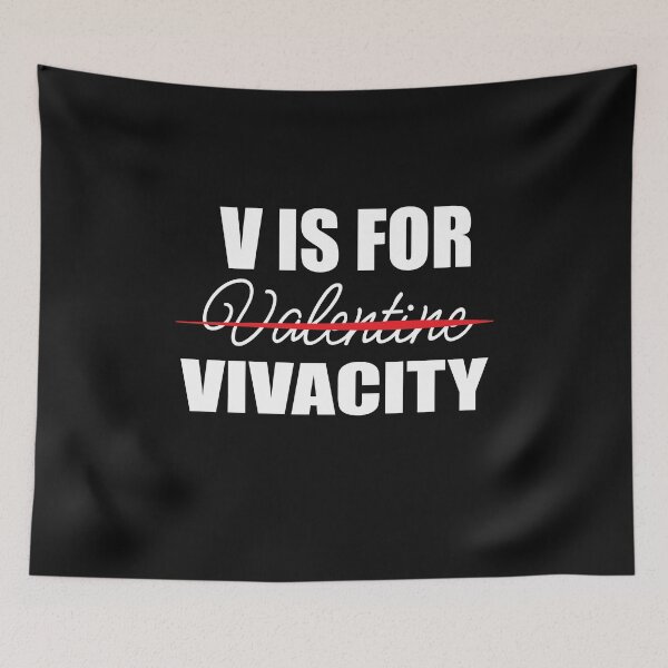 Item preview, V Is For Vivacity- Valentine's Day - designed and sold by PrintBrint.
