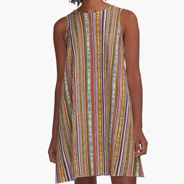 Ethnic Filipino Tribal Pattern - Yakan 2 A-Line Dress