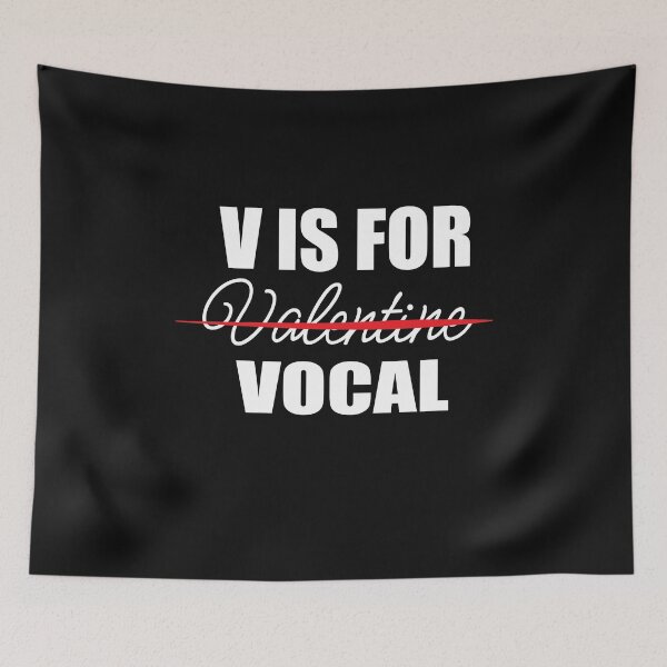 Item preview, V Is For Vocal - Valentine's Day - designed and sold by PrintBrint.