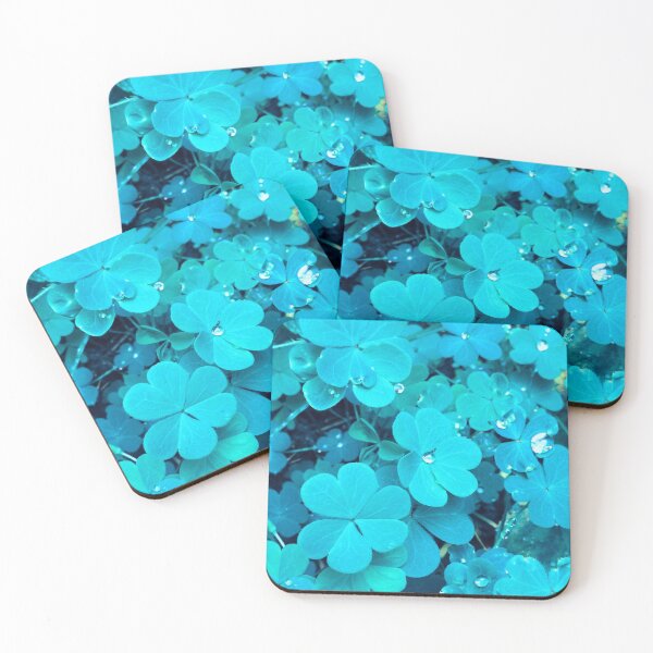 Item preview, Raindrops on an Aqua Shamrock designed and sold by hearthearts.