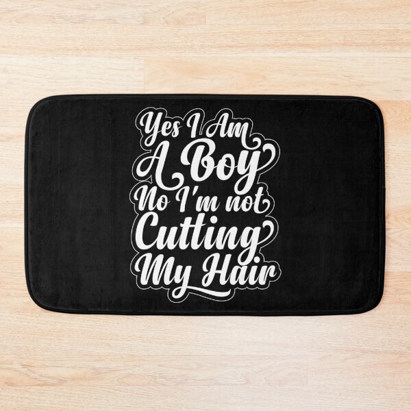Item preview, Yes I Am A Boy No I'm Not Cutting My Long Hair boys designed and sold by HeroTee.