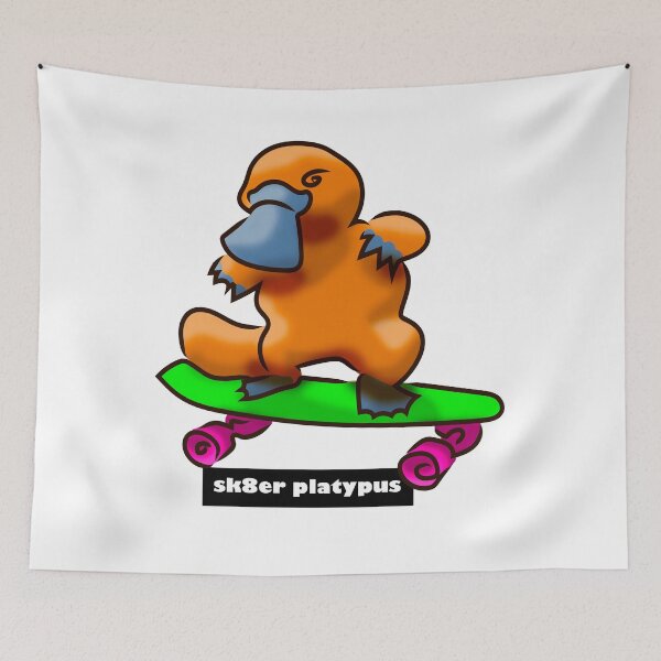 Item preview, platypus on skateboard designed and sold by Xdelacra.