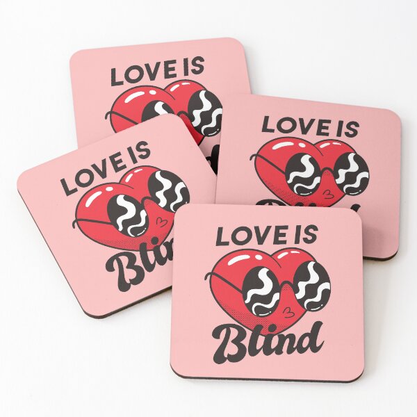 Item preview, Love is blind heart with black glasses designed and sold by Piztees.