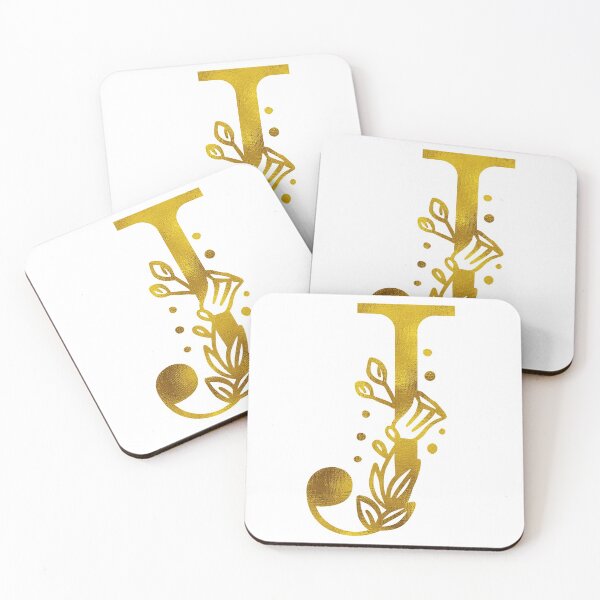 Item preview, Gold Floral Monogram J designed and sold by Amy Olsen.
