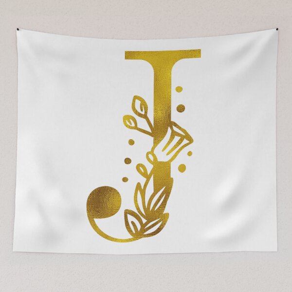 Item preview, Gold Floral Monogram J designed and sold by Amy Olsen.