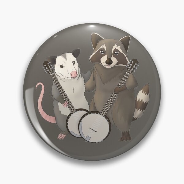 Item preview, Opossum and Raccoon with banjos designed and sold by Mehu.