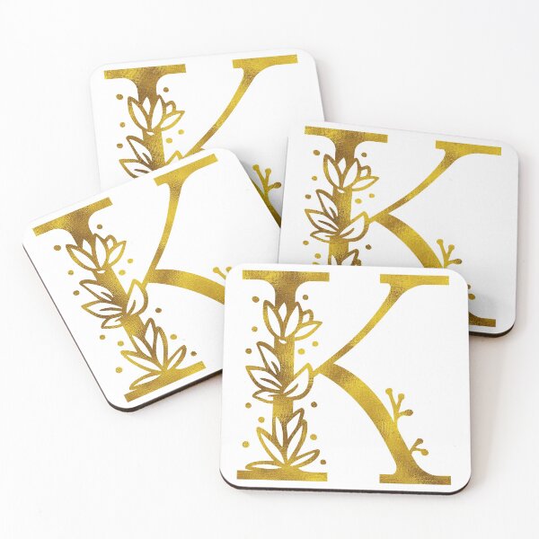 Item preview, Gold Floral Monogram K designed and sold by Amy Olsen.