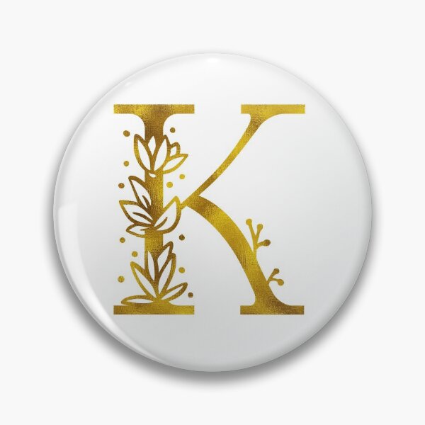 Item preview, Gold Floral Monogram K designed and sold by Amy Olsen.