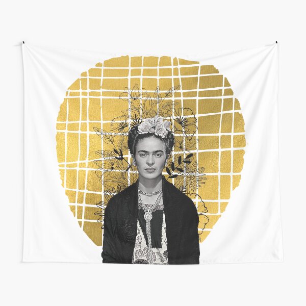 Item preview, Frida Kahlo flowers, black and white photo designed and sold by Adriana C (All about Frida).