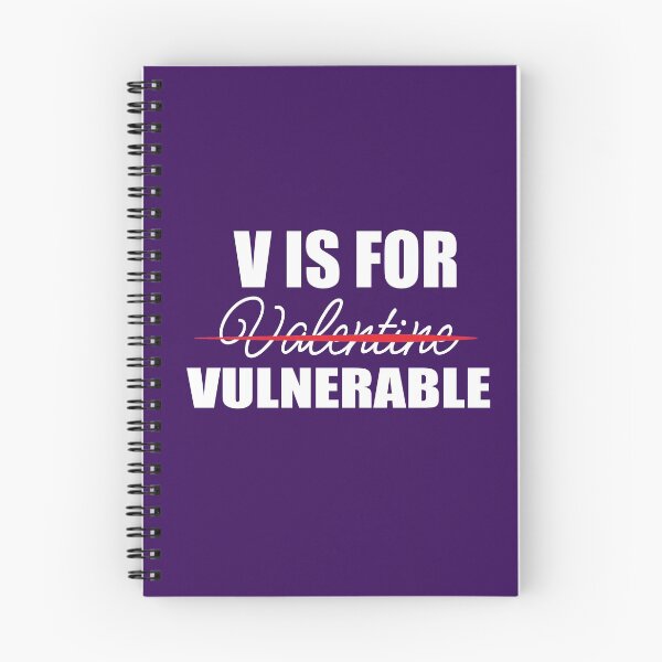 Aperçu de l'œuvre V Is For Vulnerable - Saint Valentin - créée et vendue par PrintBrint.