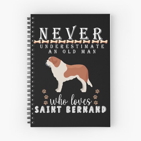Item preview,  Never underestimate an old man who loves Saint Bernard designed and sold by . JustBeUnique ..