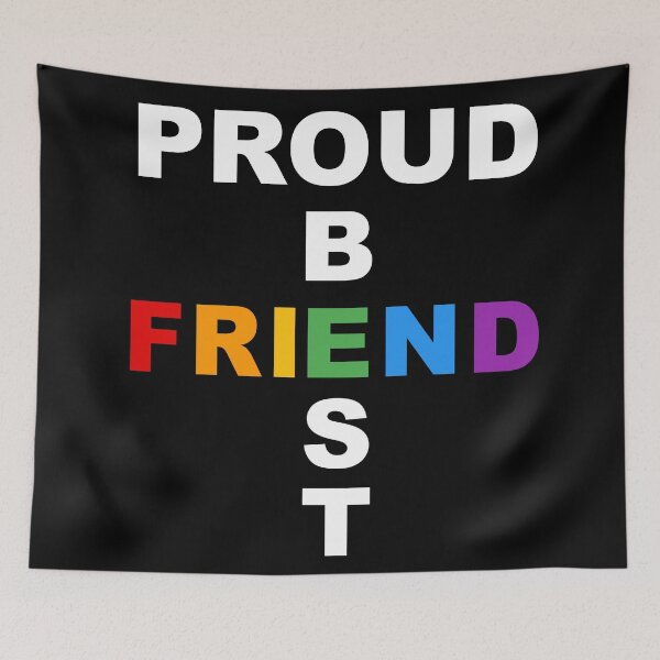 Item preview, LGBTQ Pride Support Proud Best Friend  designed and sold by aronia.