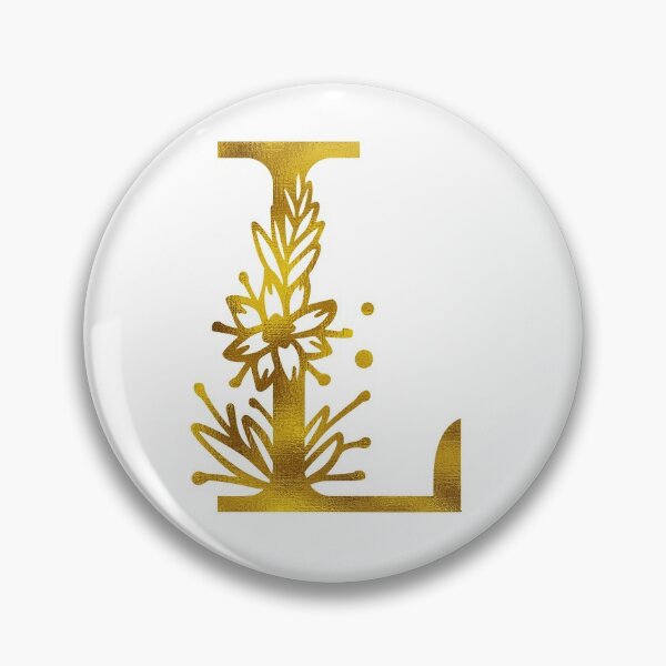 Item preview, Gold Floral Monogram L designed and sold by Amy Olsen.