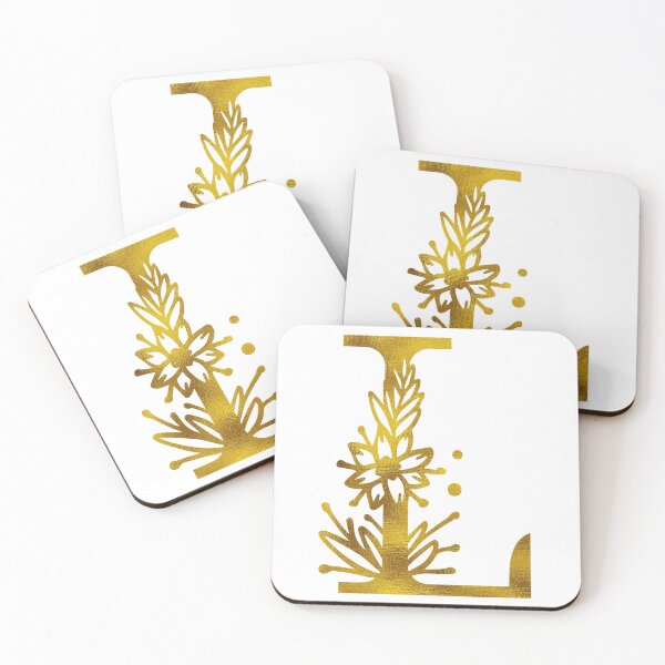 Item preview, Gold Floral Monogram L designed and sold by Amy Olsen.