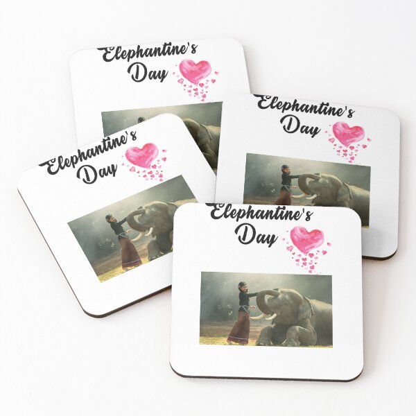 Item preview, "Elephantine's Day." Elephant and young girl love each other on Elephantine's Day -- Valentine's  day for elephants designed and sold by JoelsCorner.