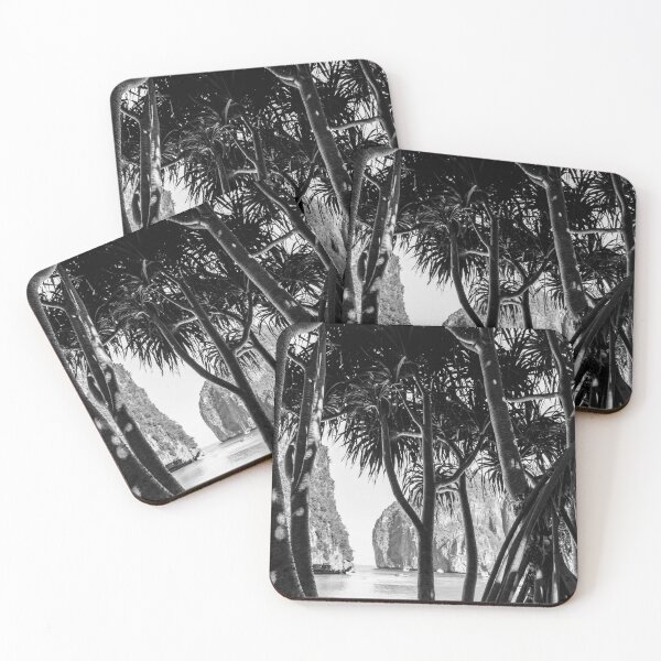 Item preview, Maya Bay Thailand - Black and White designed and sold by Bryony Rose.