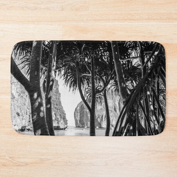 Item preview, Maya Bay Thailand - Black and White designed and sold by Bryony Rose.