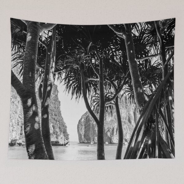 Item preview, Maya Bay Thailand - Black and White designed and sold by Bryony Rose.