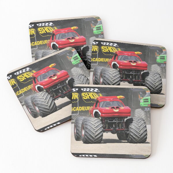 Item preview, r2626/ 24 Show freestyle Cascadeurs  Finition 2021 / " la Voiture-Camion Rouge à grosse roues ! " (c)(t)  by Olavia-Olao  Okaio Créations   designed and sold by o.okaïo.