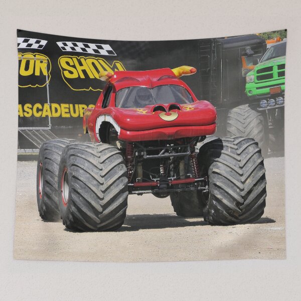 Item preview, r2626/ 24 Show freestyle Cascadeurs  Finition 2021 / " la Voiture-Camion Rouge à grosse roues ! " (c)(t)  by Olavia-Olao  Okaio Créations   designed and sold by o.okaïo.