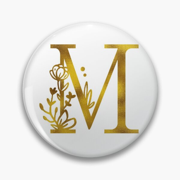 Item preview, Gold Floral Monogram M designed and sold by Amy Olsen.