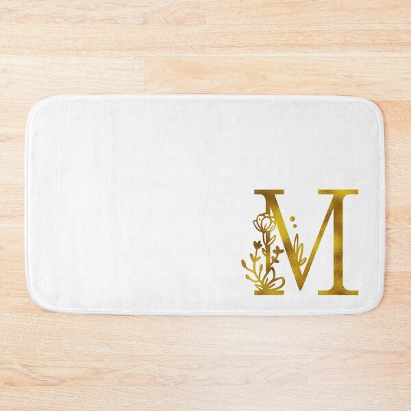 Item preview, Gold Floral Monogram M designed and sold by Amy Olsen.