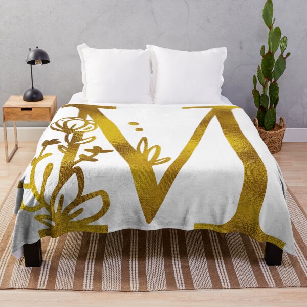 Item preview, Gold Floral Monogram M designed and sold by Amy Olsen.