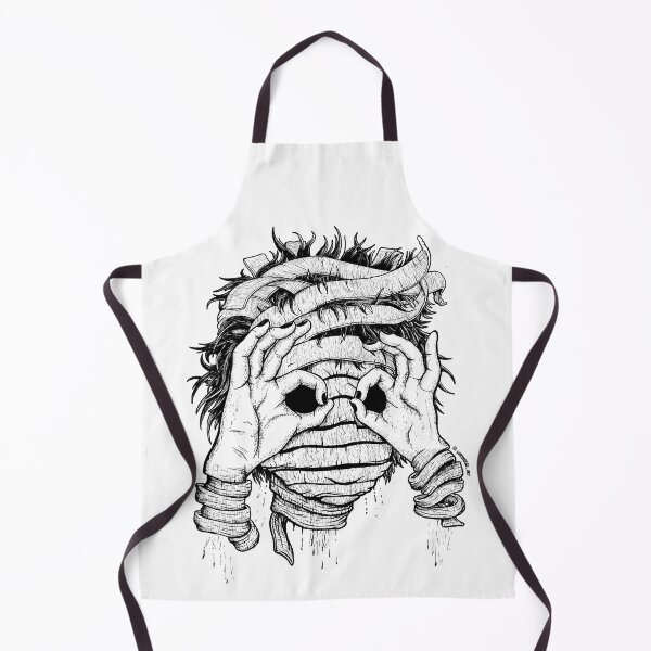 Item preview, Floating Mummy Head Looking Through Hand Circles designed and sold by mosshead-art.