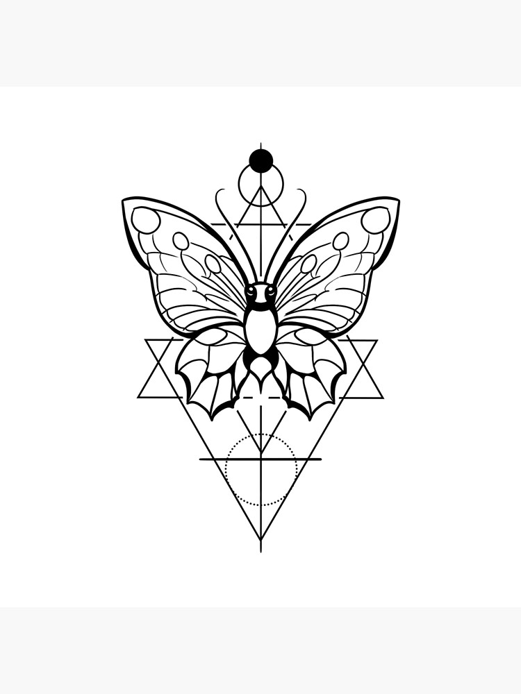 Drawing geometric dotwork tattoo design by ChristallArtworks | OurArtCorner