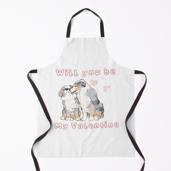 Item preview, Australian Shepherd Will you be my valentine designed and sold by Ivy Fox Illustration.